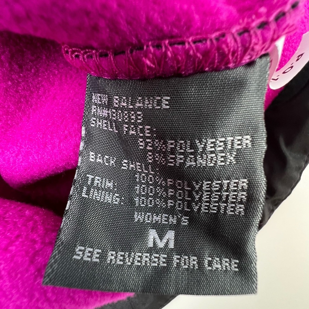 New Balance Women's Jacket Black Pink Full Zip Hooded Long Sleeve Size M NWT $90 - Picture 6 of 15